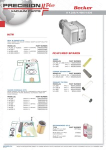 Major Overhaul Kit, Becker, U Series, U4.400D Part# 33805000-D0