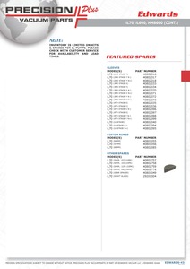 Shim, 0. 125, Pack of 10, Edwards, Dry pump, iL70, Part# 40802759